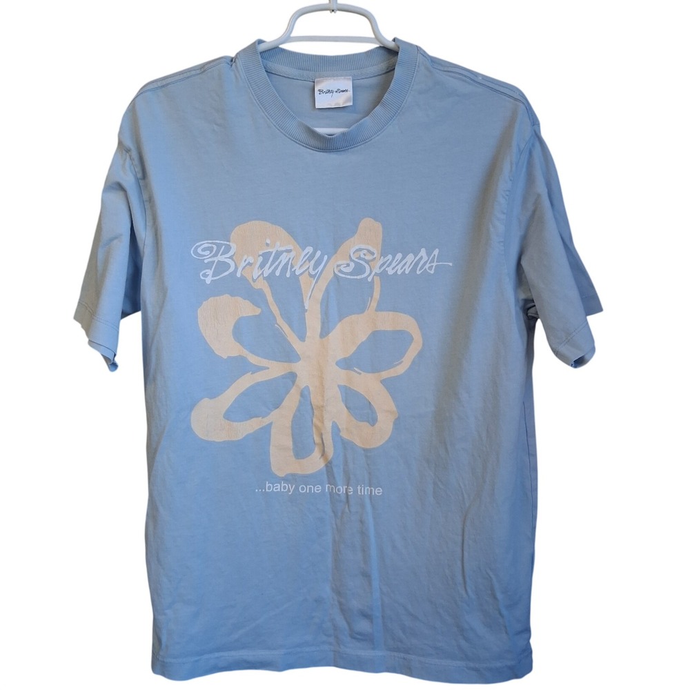 Cotton on Britney Spears Collaboration Boxy Fit Graphic Tee Light Blue XS EUC